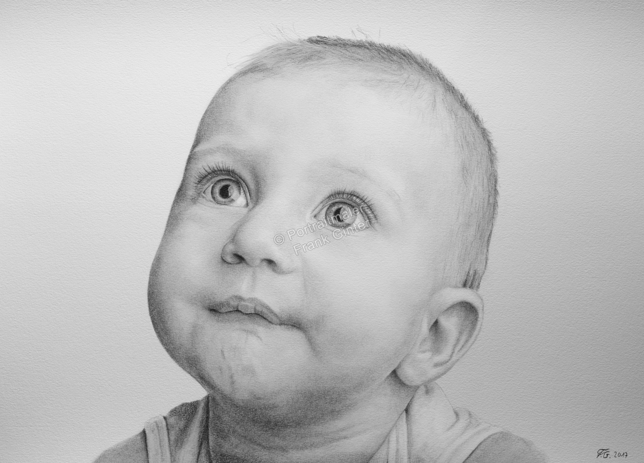 Bleistiftzeichnungen, Portraitzeichnung, Baby Zeichnung, Bleistiftzeichnung, Portraitzeichner