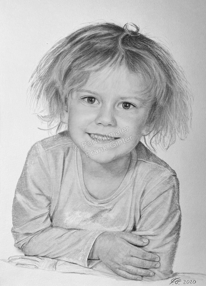 Bleistift Portrait eines Kindes
