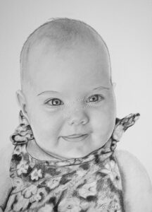 Baby zeichnen lassen, Babyportrait Bleistiften und Kohlestiften, Babyzeichnung Bleistifte, Baby Zeichnungen mit Bleistift, Babys mit Bleistiften gezeichnet, Babyzeichner Fotorealismus